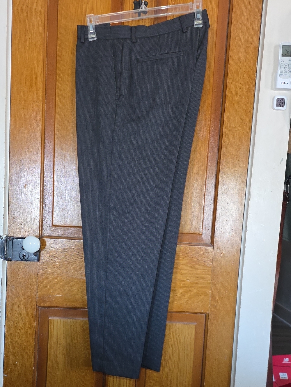 Banana Republic Charcoal Pinstripe Wool Dress Pants